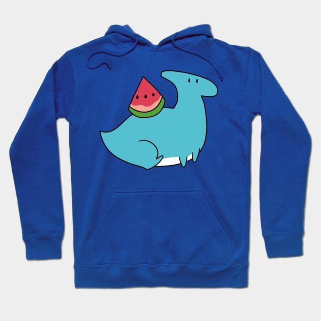 Watermelon Hadrosaurid Hoodie by saradaboru